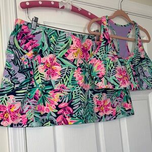 Lilly Pulitzer Luxletic Skort and Sports Bra Set